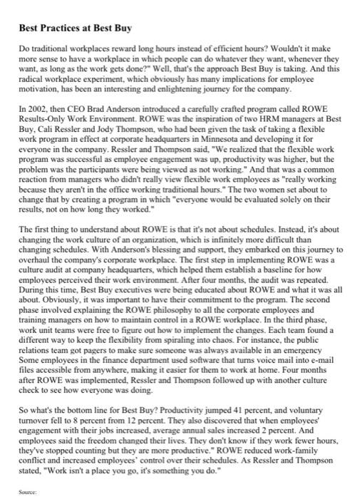 Best Practices at Best Buy Do traditional