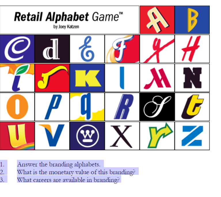 TM Retail Alphabet Game by Joey Katzen @ B d & F