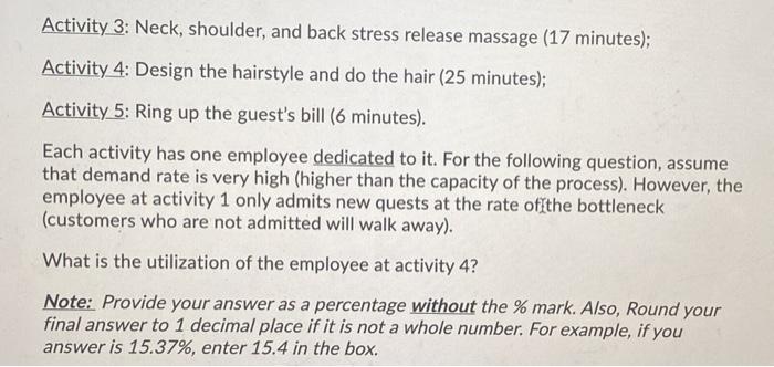 Question 25 (1 point) Activity 1 Activity 2