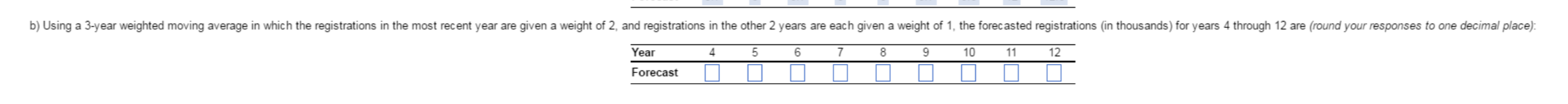 Please answer a and b Data collected on the