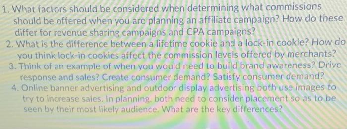 1. What factors should be considered when