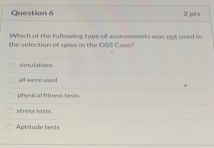 Question 4 2 pts A performance appraisal that
