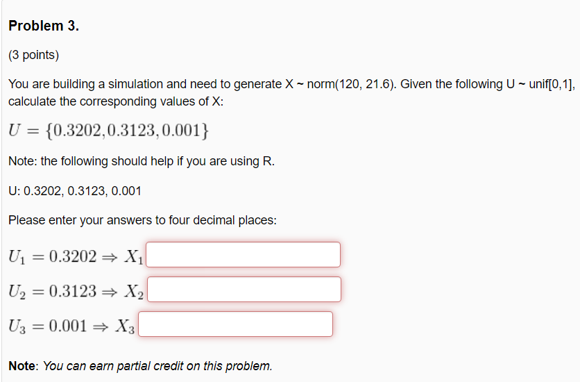 (3 points) You are building a simulation and need