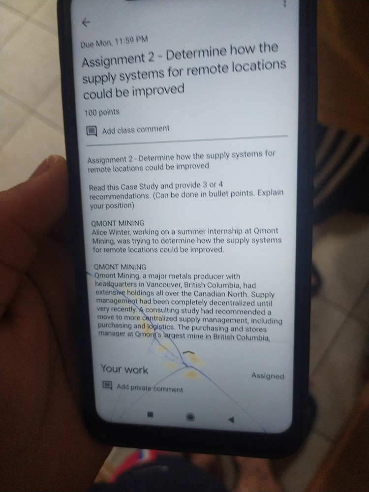 Due Mon, 11:59 PM Assignment 2 - Determine how