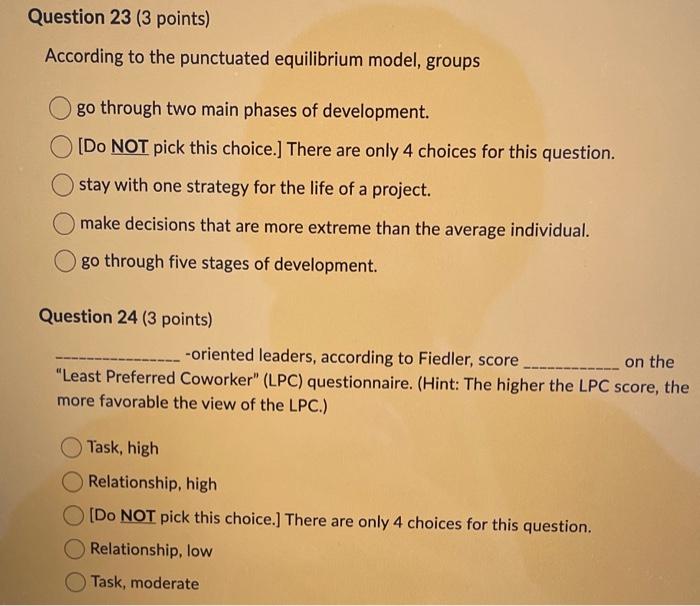 Question 23 (3 points) According to the