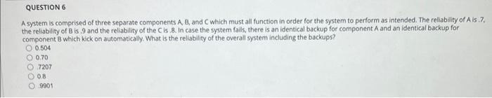 a system is comprised of three separate