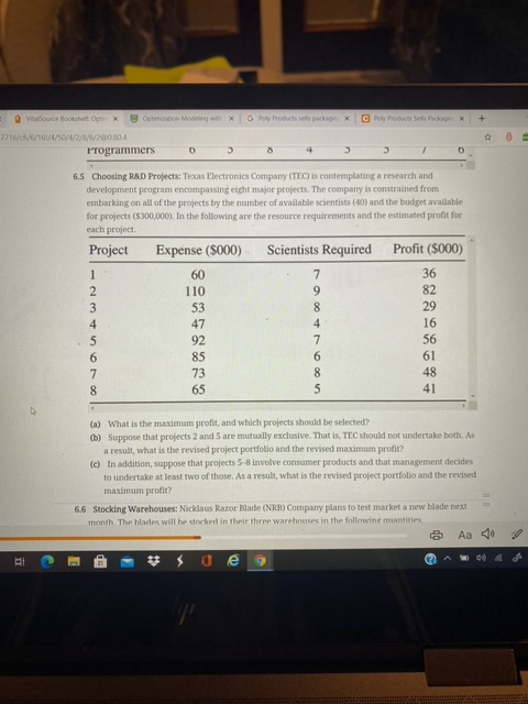 Please answer in excel with step by step