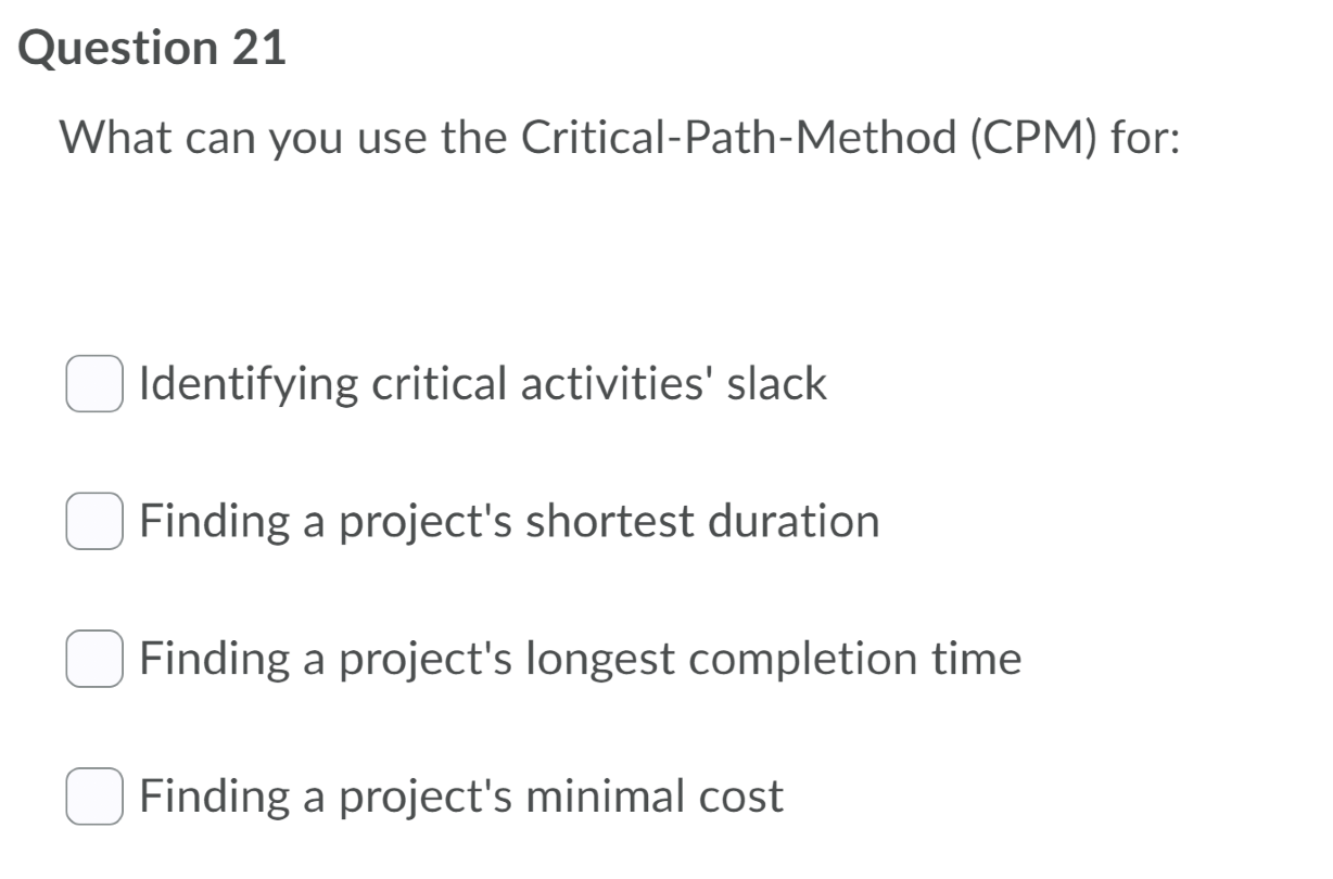 Question 21 What can you use the