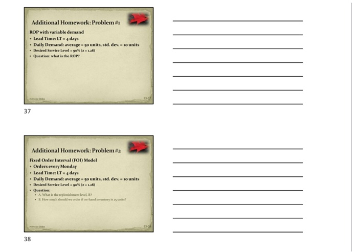 Additional Homework: Problem #1 ROP with variable