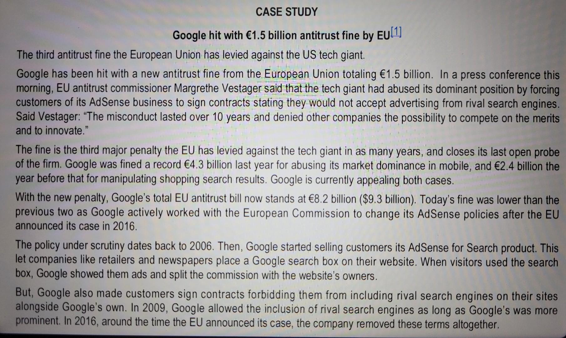 Module: Introduction to Business Ethics Google