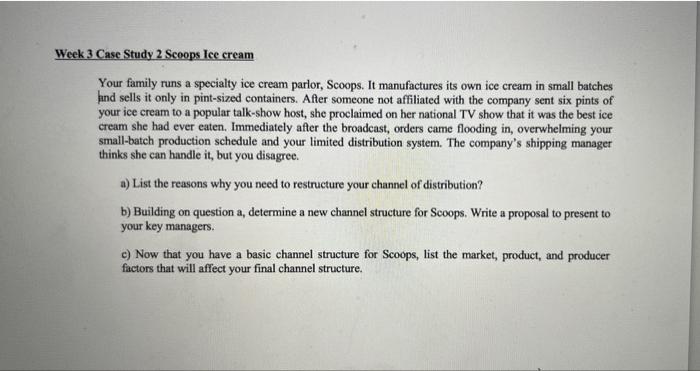 please write response in APA format Week 3 Case