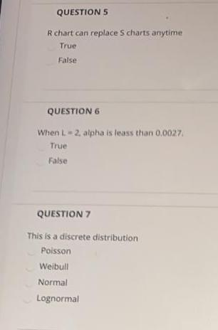 QUESTIONS R chart can replace S charts anytime