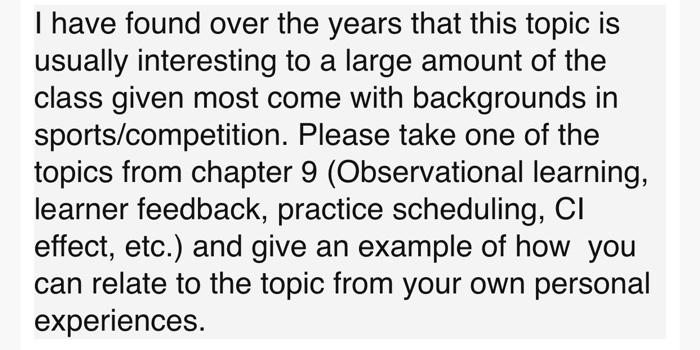 I have found over the years that this topic is