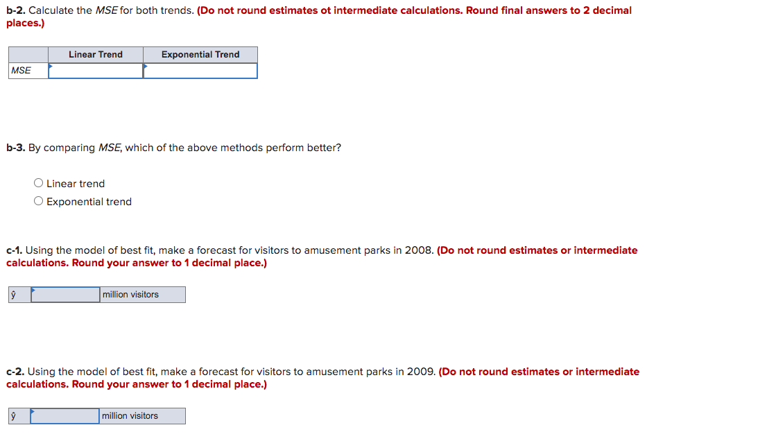 The Data: Year Visitors 2000 325 2001 359 2002