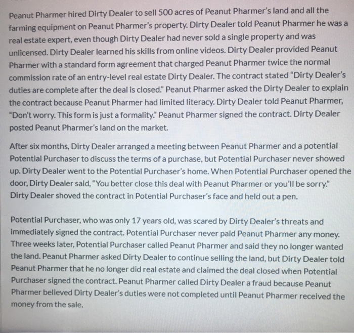 Write a response of this situation based on legal