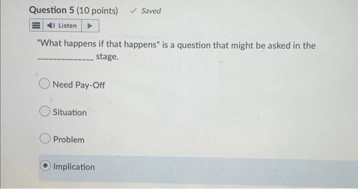 Question 4 (10 points) Saved 4) Listen Challenges