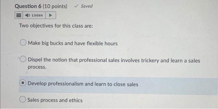 Question 4 (10 points) Saved 4) Listen Challenges
