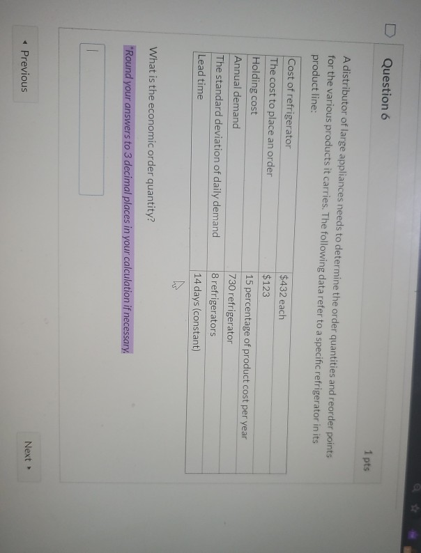 please help solving question6 Question 6 1 pts A