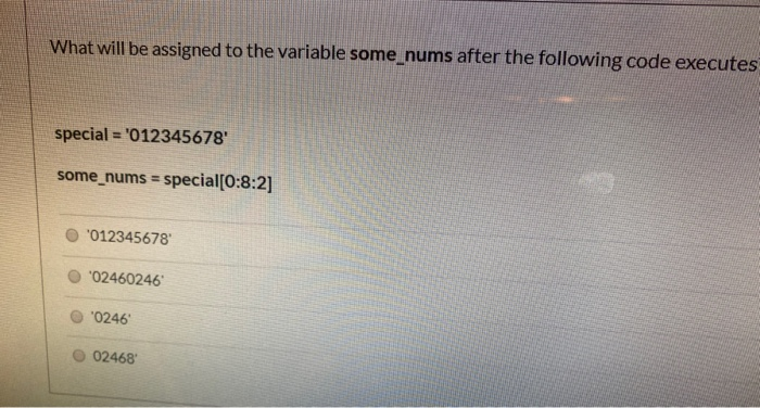 What will be displayed after the following code