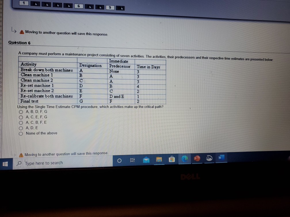 A Moving to another question will save this