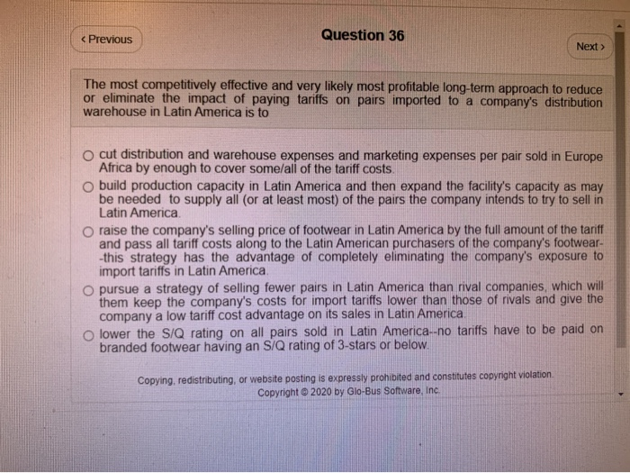 < Previous Question 36 Next > The most