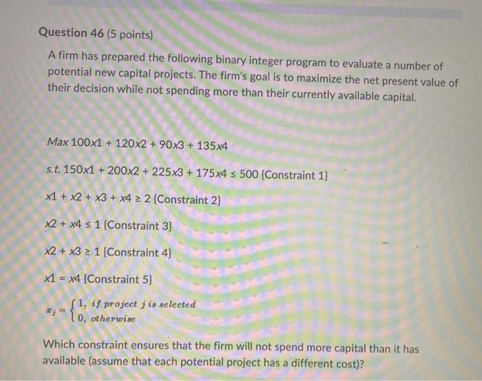 URGENT HELP PLEASE!!! 3 Question 47 (5 points) A