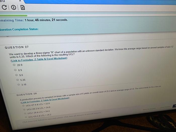 emaining Time: 1 hour, 46 minutes, 43 seconds.