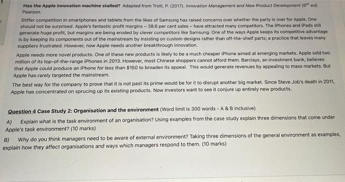 Please help! Has the Apple innovation machine