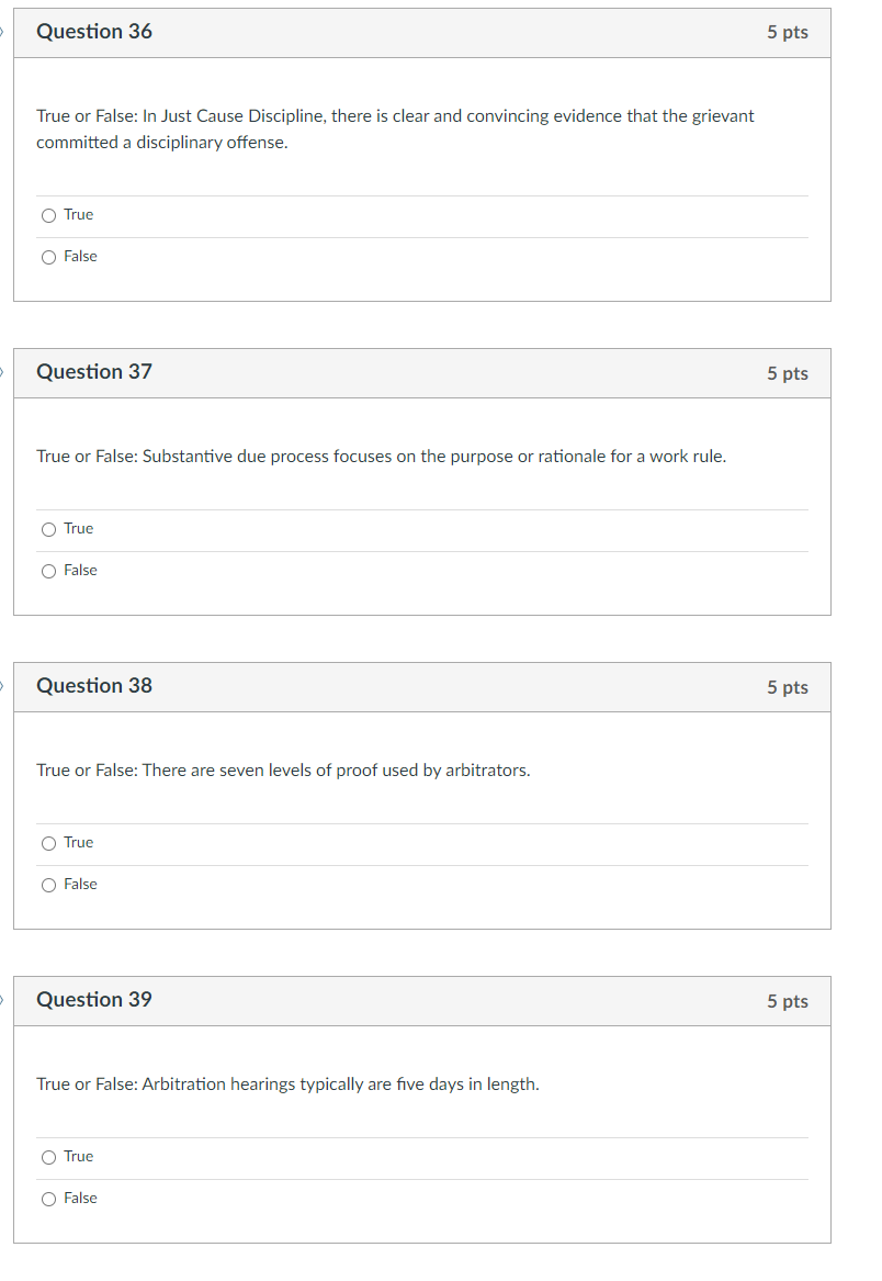 Question 36 5 pts True or False: In Just Cause