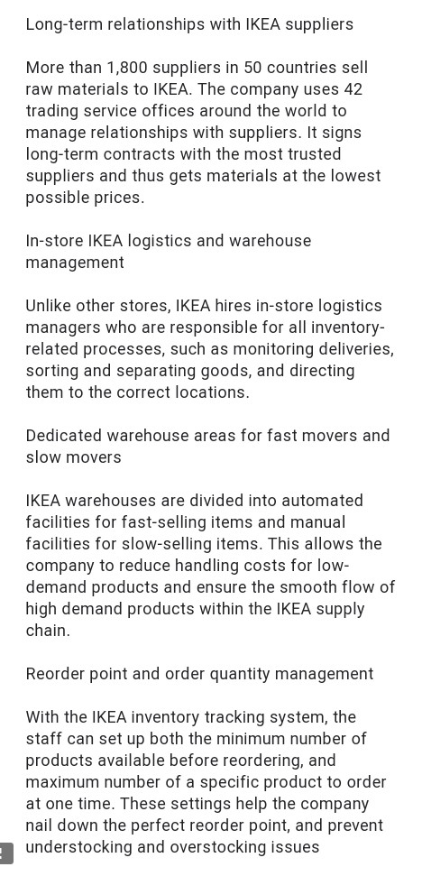 IKEA's Supply Chain How It Works: The company