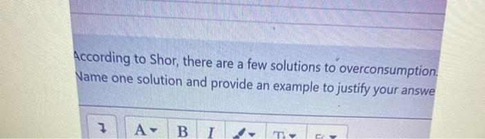 According to Shor, there are a few solutions to