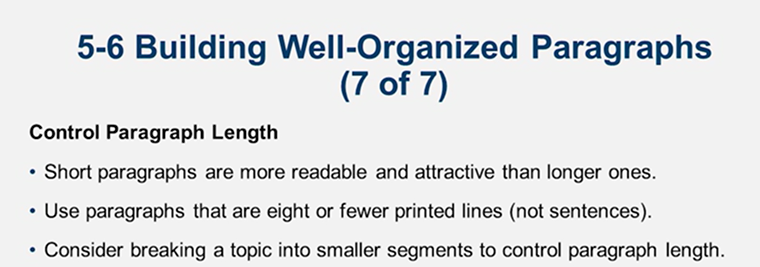 Learn It: Chapter 05 Organizing and Drafting