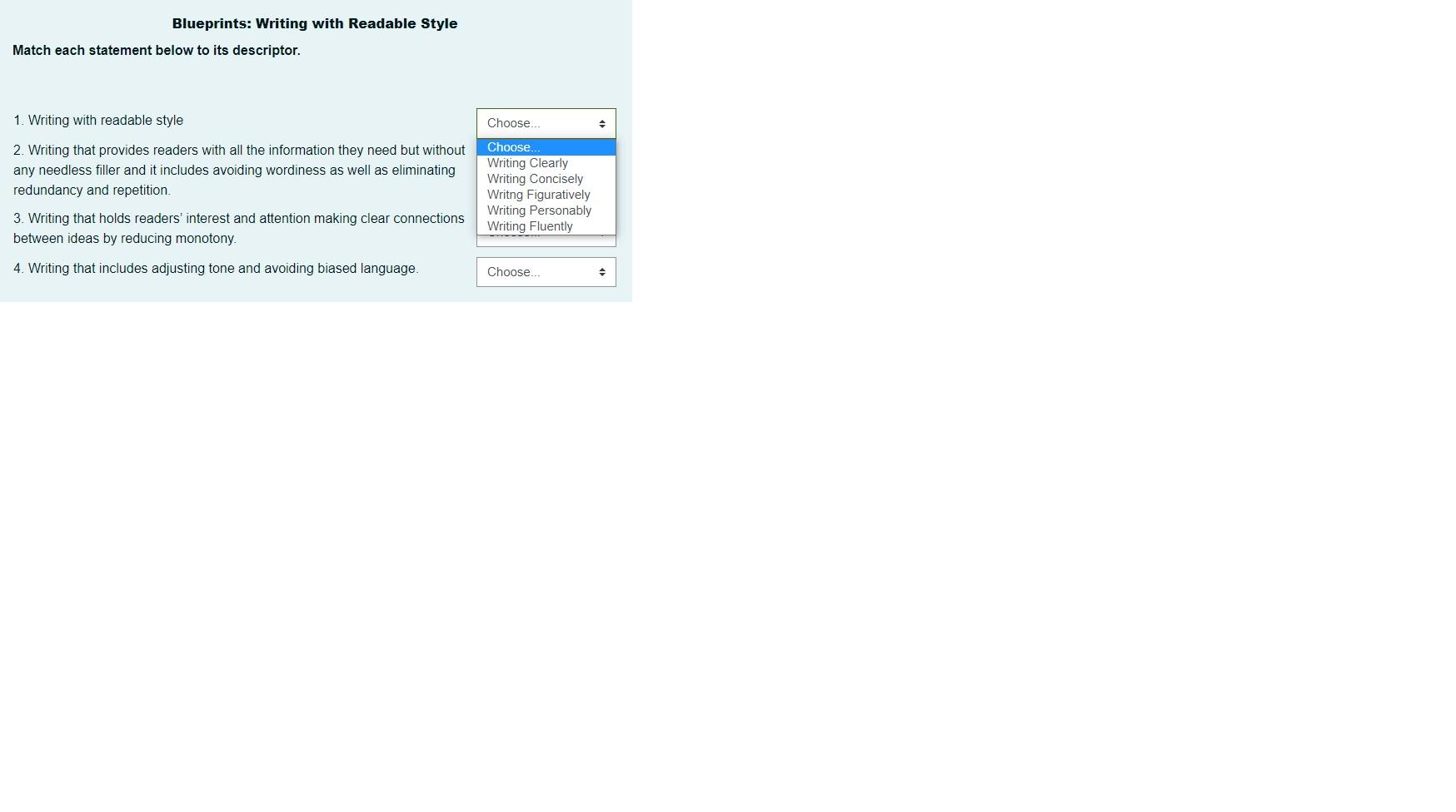 Blueprints: Writing with Readable Style Match