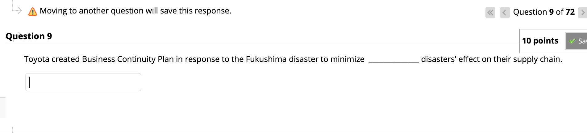 A Moving to another question will save this