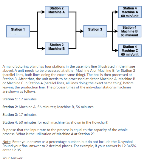 Station 2 Machine A Station 4 Machine A 60