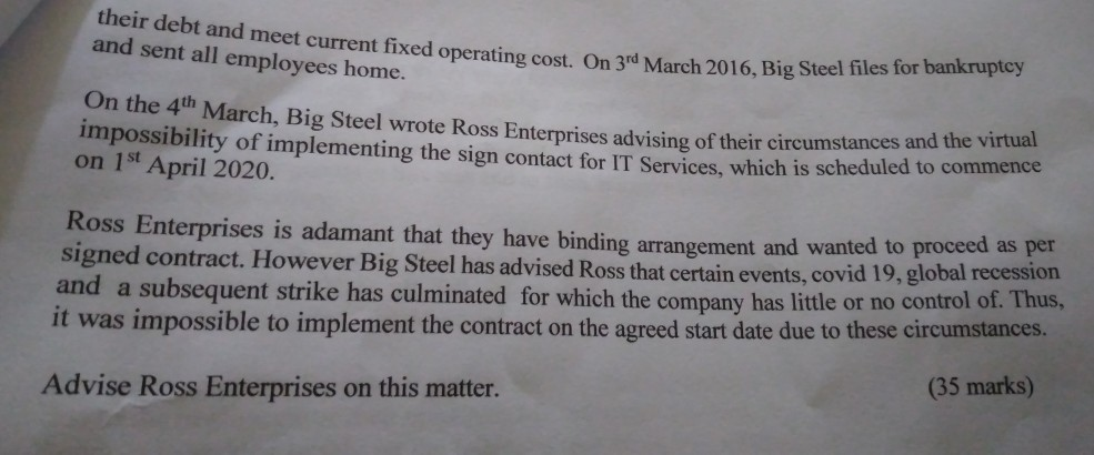 Technology (IT) Services. The contract was signed