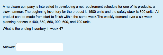 A hardware company is interested in developing a