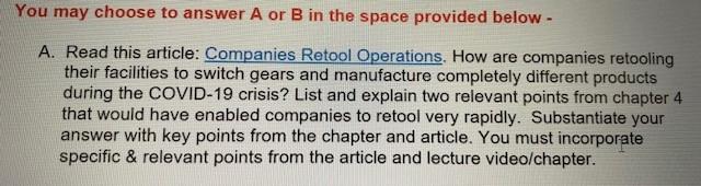 Operations Management: Please just google the