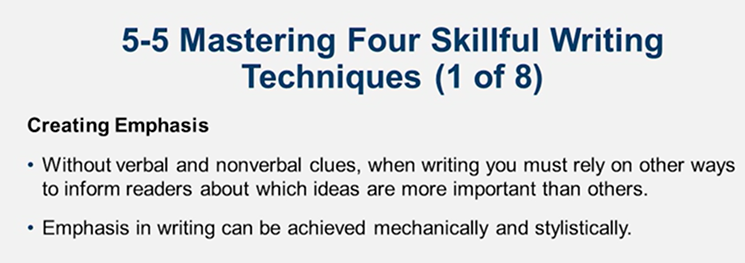 Learn It: Chapter 05 Organizing and Drafting