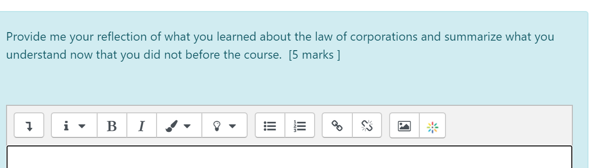 Provide me your reflection of what you learned