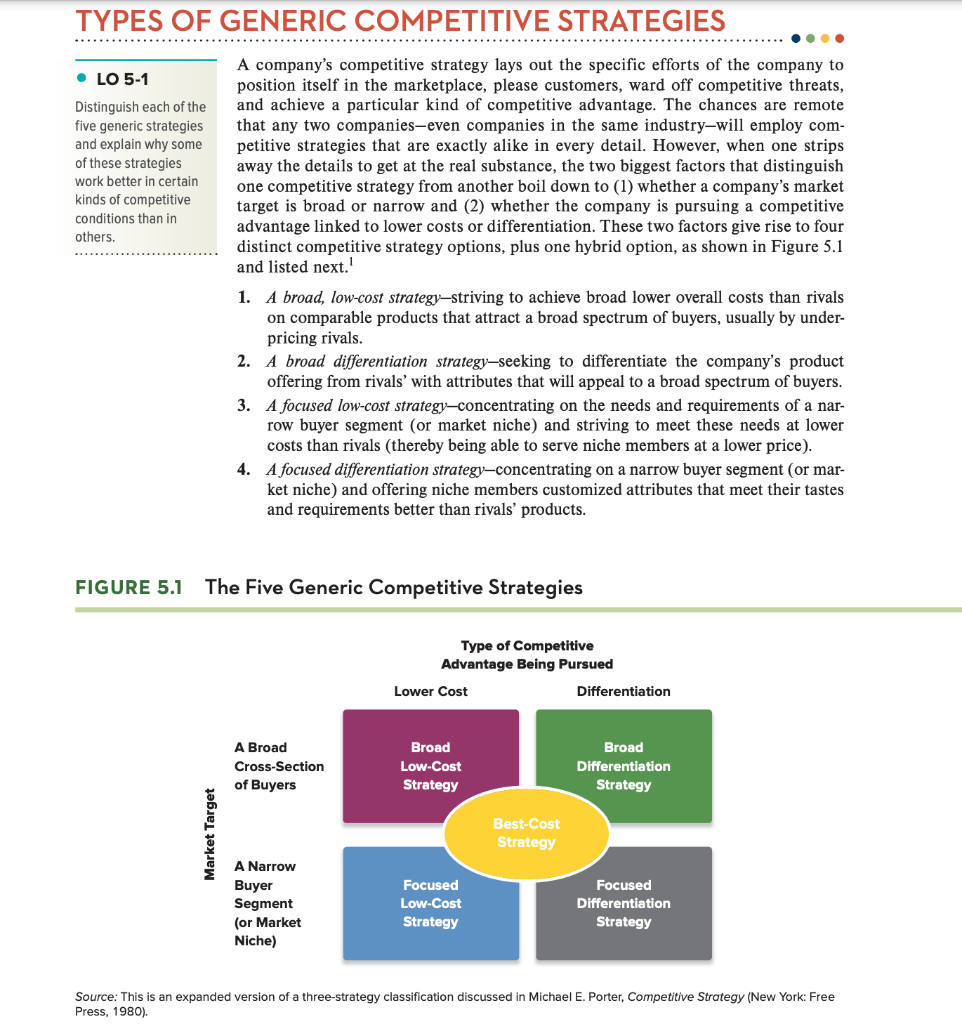 2. Using the Five Generic Competitive Strategies