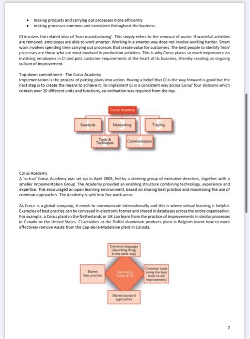 making products and carrying out processes more