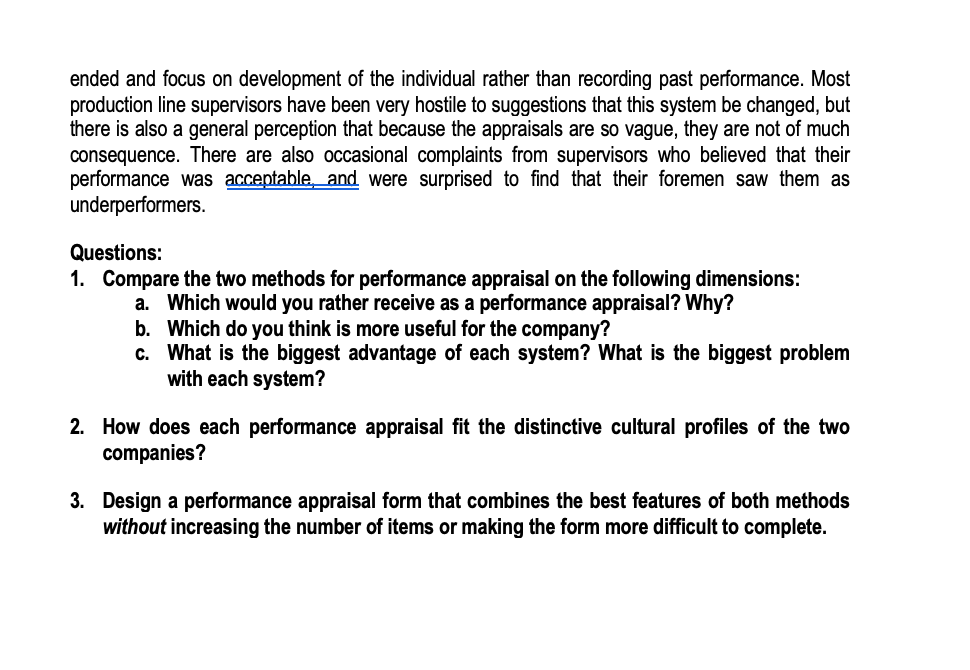 Performance Management: Redesigning a Performance