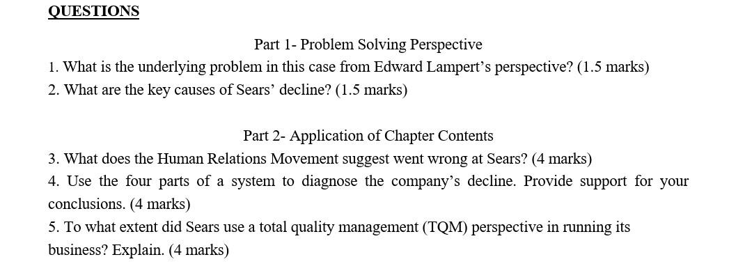 Part 1- Problem Solving Perspective 1. What is