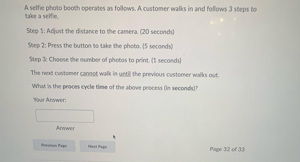 A selfie photo booth operates as follows. A