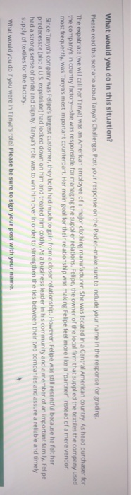 What would you do in this situation? Please read