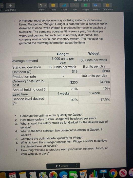 m Add Page Insert Table Chart Text Shape Media