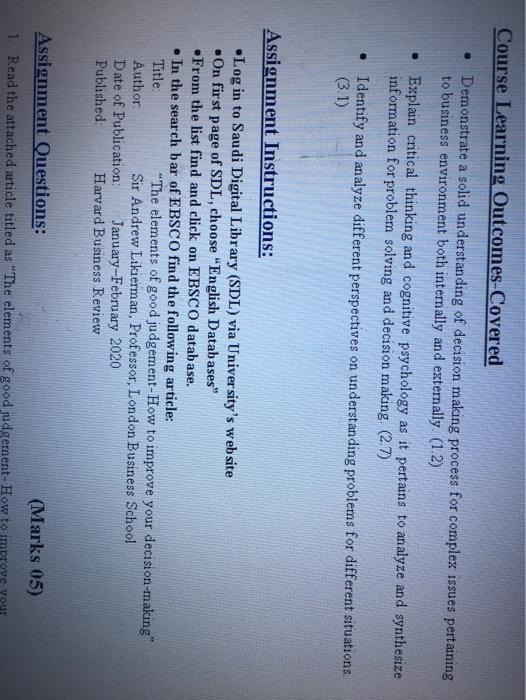 Course Learning Outcomes-Covered Demonstrate a