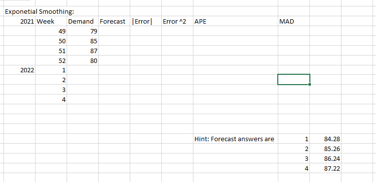 Please help me solve this with excel and showing