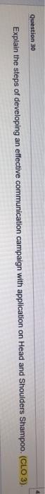 Question 30 Explain the steps of developing an